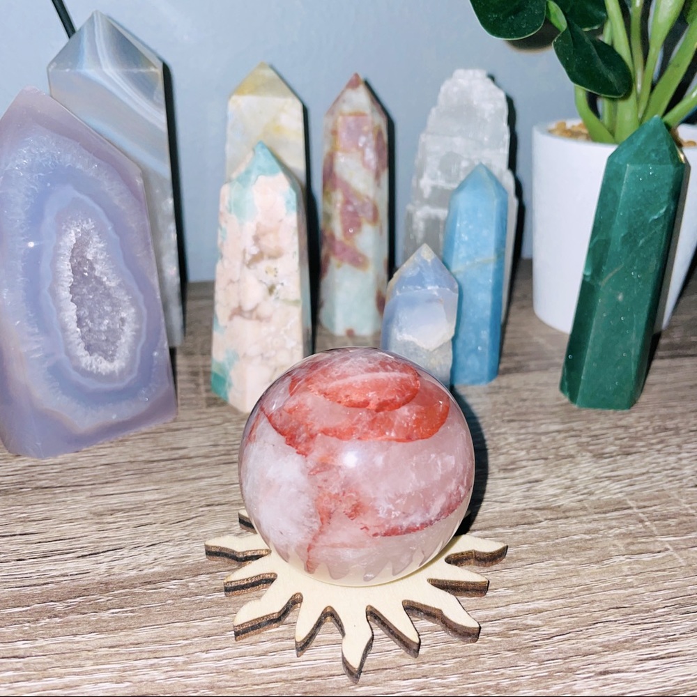 Rose quartz sphere